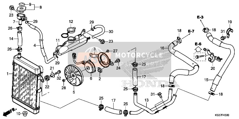 Honda SH300A 2016 Kühler für ein 2016 Honda SH300A